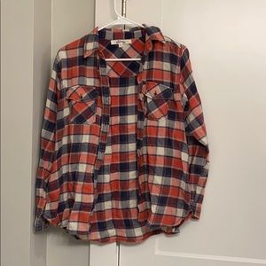 Plaid Button Down Blouse
